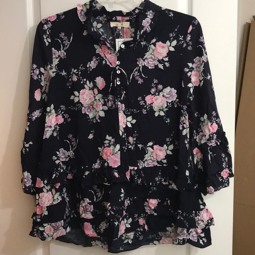 Floral Ruffles top